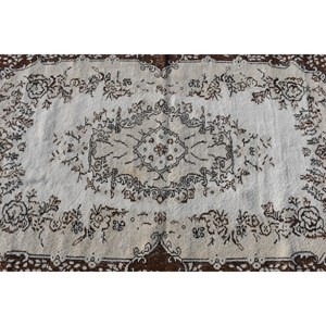 พรมขนแกะสีเบจสีน้ำตาล6.7ft x 3.8แบบดั้งเดิมพรมสี่เหลี่ยมผืนผ้าตุรกีสำหรับบ้านห้องนั่งเล่น - Product Image 5