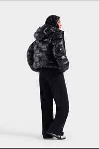 Chaqueta acolchada ligera de invierno para hombres y mujeres, Abrigo acolchado con cremallera y relleno de algodón transpirable, prendas de vestir de lona - Product Image 2