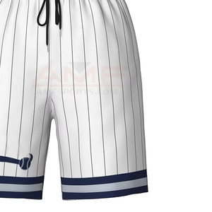 Short de baseball en tissu Oxford léger 100% polyester pour homme, taille élastique numérique respirante, décontracté, solide de haute qualité - Product Image 5