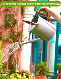 Arrosoir en métal fabriqué à la main robuste avec finition texturée rustique pour les jardiniers enthousiastes - Product Image 5