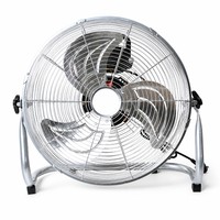 Ventilateur sur pied métallique à 3 vitesses, haute vitesse, 10-20 pouces, avec vent puissant et faible bruit, emballage en carton ondulé