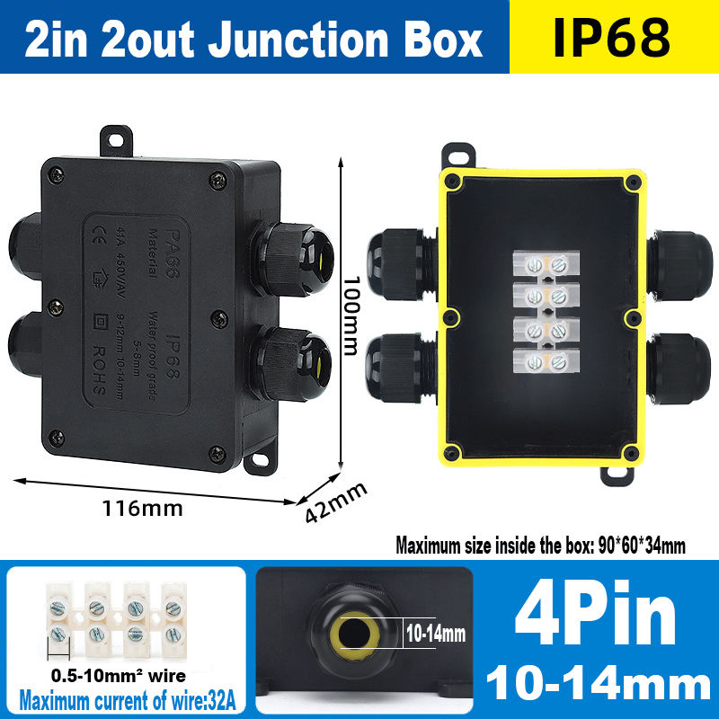 2in 2out large 4pin(10-14mm)