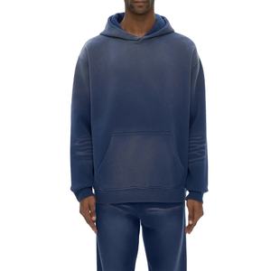 Sweat à capuche décontracté vintage High Street 380 g/m² délavé soleil, personnalisable avec logo, impression personnalisée du logo - Product Image 1