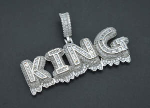 Pendentifs Moissanite Entièrement Sertis en Argent 925 Plaqué Rhodium/Or, Style Hip Hop Vintage Glamour, Bijoux Fins, Meilleurs Prix, Breloques - Product Image 3