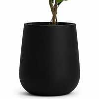 Pot de fleurs en ciment avec trou de drainage, grand modèle 45*35*51cm, pour intérieur/extérieur, sol, maison, jardin, décoration
