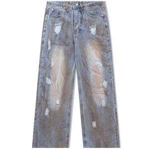 Pantalones Vaqueros Desgastados y Deslavados Estilo Americano para Hombre y Mujer, Corte Retro y Holgado con Estilo Desértico - Product Image 6