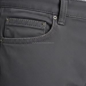 Pantalon Chino Homme Tendance en Toile Marron Légère Coupe Slim Taille Mi-Haute – Design Minimaliste Idéal pour l'Été - Product Image 4