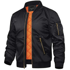 Chaqueta Bomber de Satén de Seda de Alta Calidad al por Mayor para Hombre, Chaqueta Bomber Acolchada de Satén en Nueva Moda y Estilo - Product Image 1