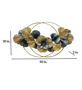 Cadre en métal feuille Art mural pour la maison et le bureau Sculpture décorative suspendue Canapé Fond Art mural pour maisons royales - Product Image 4