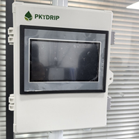 Contrôleur de système d'irrigation multifonctionnel en plastique Pkydrip pour usage agricole. Coordonne la coordination des capteurs des zones d'irrigation via PLC