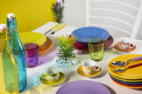 Ensemble de tasses à café en porcelaine de design italien 6 pièces |   Design moderne multicolore |   Technique de décalcomanie |   Lave-vaisselle, compatible micro-ondes |   Excelsa
