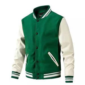 Chaqueta universitaria de alta calidad de fabricante para hombre, chaqueta universitaria de béisbol con mangas de cuero de chenilla bordadas, chaqueta universitaria con letras personalizadas - Product Image 4