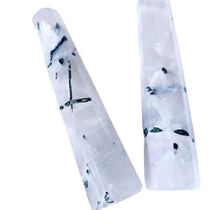 Obélisque en marbre blanc, Obélisque décoratif en marbre poli, Obélisque en marbre Walwyn - Product Image 2