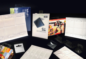 Pestañas colgantes de plástico estilo J-Hook autoadhesivas Ganchos de exhibición para venta al por menor y embalaje - Product Image 2