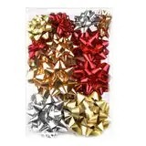 Custom Butterfly Bow Gift <b>Ribbons</b> Metallic Polyester Woven Double Face Digital Printed Red Gold Silver Bronze Christmas - Product Image 2