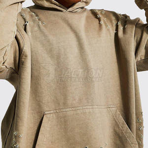 Nouveauté en promotion : Sweats à capuche d'hiver pour hommes, style unique, respirants, effet vieilli, logo personnalisé, meilleure matière - Product Image 4