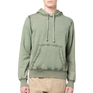 Sudadera con capucha desgastada lavada personalizada de alta calidad para hombre 100% algodón ropa informal en blanco pulóver Sudadera con capucha Vintage lavada con ácido para hombres - Product Image 1