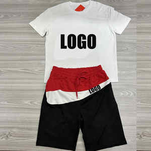 2025 camisetas y pantalones cortos holgados de manga corta de verano para hombres, trajes de chándal informales, conjunto De camiseta y pantalones cortos de verano para hombres - Product Image 2