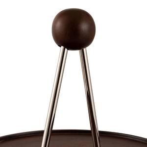 Support de service à deux niveaux en bois et en métal de qualité supérieure avec un design élégant, parfait pour les desserts, les collations, une présentation moderne pour la maison et les fêtes - Product Image 4