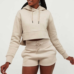 2025 Drop Shoulder conjunto de 2 piezas/joggers pantalones sudadera cómodos pantalones de chándal sudaderas con capucha en blanco conjunto de pantalones cortos personalizados de gran tamaño para hombres - Product Image 3