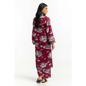 Ensemble coordonné décontracté pour femme, imprimé Dobby bordeaux texturé, tenue 2 pièces, longueur au-dessus du genou, taille XS, MOQ 3 pièces - Product Image 6