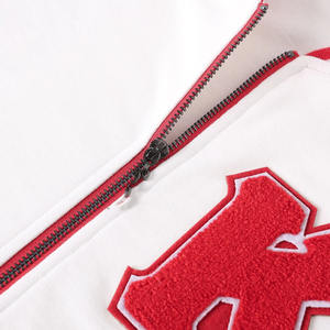 Veste de survêtement en molleton personnalisée Kapa Alpha Psi rouge et blanc |   Veste Athlétique Grecque avec Logos Brodés - Product Image 4