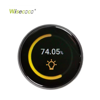 Wisecoco Pantalla LCD Redonda de 1.28 Pulgadas con Perilla de Control, Pantalla LCD Serial Uart TTL con Perilla de Control para Enfriador de Aire, Electrodomésticos, Control Inteligente