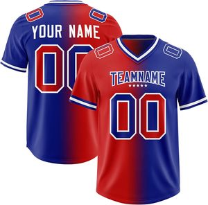 Camiseta de fútbol americano de fútbol retro personalizada transpirable de gran tamaño de malla de poliéster corto totalmente sublimado de verano de talla grande - Product Image 4