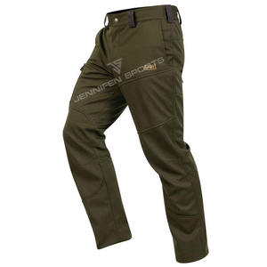 100% Polyester haute qualité pantalons de chasse respirant tissu tissé fermeture à glissière bouton fermeture avant poches latérales boucles de ceinture grande taille - Product Image 2