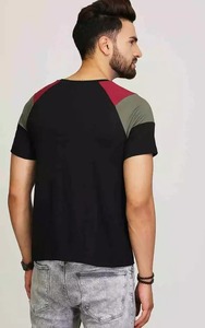 Vente en gros, impression personnalisée, noir, blanc, simple, col ras du cou, t-shirt surdimensionné pour hommes - Product Image 4