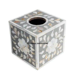 Mère de perle boîte à mouchoirs belle qualité fait à la main concepteur en gros porte-mouchoirs Top vente nouvelle boîte à mouchoirs en bois - Product Image 4