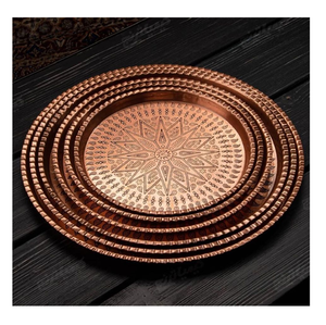 Platos de cobre indios Bandeja para servir Fiestas DE BODA Bandeja para servir postres Precio increíble - Product Image 5