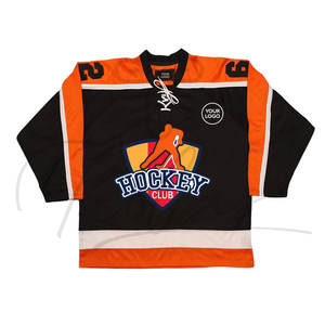 Maillot de hockey sur glace pour hommes, service OEM, nom d'équipe personnalisé, séchage rapide, respirant, 100% polyester, vêtements de sport en gros - Product Image 1