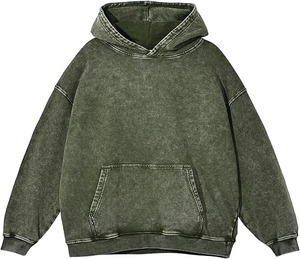 MOQ bajo Moda Liso teñido con capucha Poliéster/Algodón Manga regular Tallas grandes Sudaderas con capucha de Invierno para mujer Logotipo frontal - Product Image 1