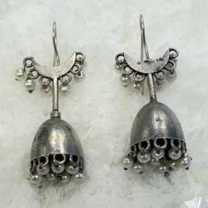 OM Fashion Studio pendientes oxidados de plata alemana para mujer tradicional étnico clásico multifunción ligero duradero al por mayor - Product Image 1