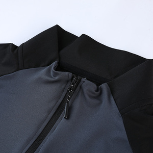 Custom logo Sublimation Gym Polyester Tshirt High Quality Quick Dry Fit 14 Half <b>Zip</b> Sports Breathable T-<b>shirt</b> for men - Product Image 4