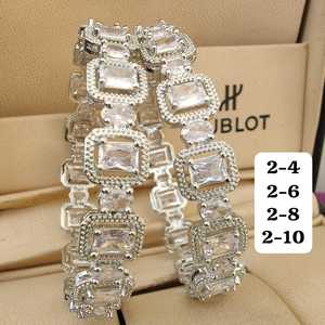 Premium Quality Artificial Diamond <b>Bangles</b> Pair for Women Perfect for Weddings, Parties, and Traditional <b>Indian</b> Outfits - Product Image 4