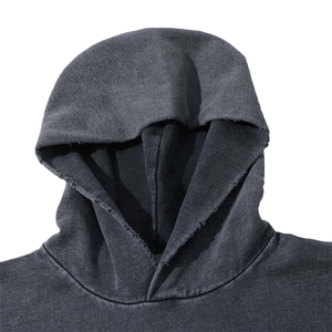 Sudadera con Capucha para Hombre, Diseño Urbano de Tendencia 2025, Lavado Ácido, 100% Algodón Felpa, Servicio OEM, Estilo Desgastado con Toque Dinámico, con OEM - Product Image 3