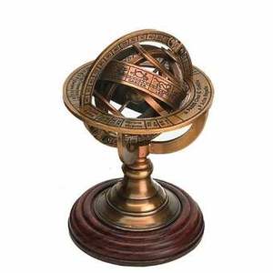 Contemporary style metal <b>globe</b> with circular base and abstract features for artistic room enhancements - Product Image 5