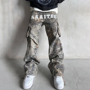 Pantalones Cargo de camuflaje para hombre con bolsillo tejido con logotipo personalizado al por mayor para hombre - Product Image 1