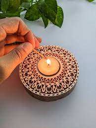 Meilleure vente bougeoir écologique bougeoir en bois pour la décoration intérieure bougeoir de table de fête de mariage bougeoir - Product Image 5