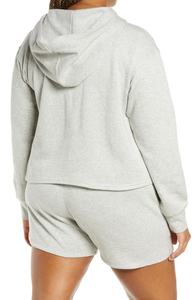 Nuevo diseño de las mujeres gimnasio entrenamiento Crop Hoodie algodón polar Tie Dye Front Logo Hooded Crop Hoodies-Venta al por mayor - Product Image 3