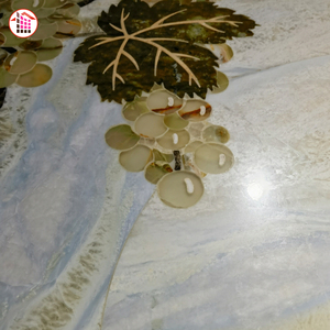 Diseño de interiores personalizado, pared de mármol, patrón de uva botánico, mármol de chorro de agua para pared y suelo, mármol personalizado - Product Image 4