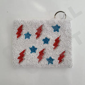 Hotty Toddy Seed Beaded Coin Pouch Hermoso monedero personalizado con cuentas Monedero para mujer Monedero de moda con - Product Image 3