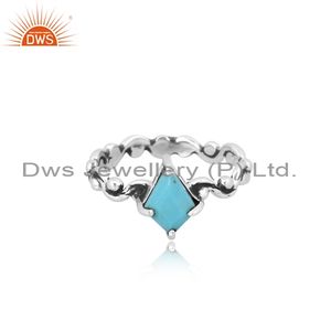 แหวนเงินแท้ 925 ประดับพลอยคิงแมนเทอร์ควอยซ์ สไตล์เรียบง่าย แบรนด์ DWS Jewellery แหวนแฟชั่น ประดับพลอยธรรมชาติ จากผู้ผลิตและจำหน่าย - Product Image 3