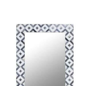 Miroir mural décoratif exclusif et moderne en os incrusté, écologique, fait main, haut de gamme, pour la décoration intérieure et les intérieurs commerciaux - Product Image 2