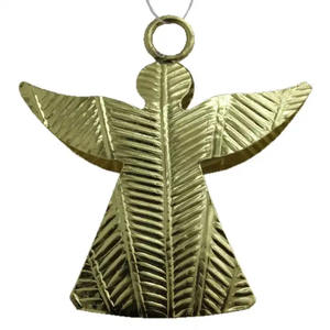 Classic Christmas <b>Angel</b> Wall Decorative <b>Ornaments</b> Customized Gold Plated Metal Hanging <b>Ornament</b> Bulk Christmas Decorative Design - Product Image 1