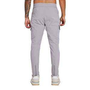 Pantalones Cargo para hombre Sleet Grey Slim Fit Tech con bolsillos de carga seguros, tela elástica y apariencia minimalista moderna - Product Image 2