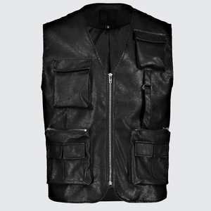 เสื้อกั๊กไบค์เกอร์ผู้ชาย, เสื้อกั๊กหนังวัวสำหรับฤดูหนาวกลางแจ้งคุณภาพสูง - Product Image 6