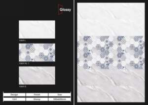 กระเบื้องบุผนังเซรามิกขนาด 300x600 มม. สำหรับห้องน้ำ ห้องครัว ผิวมันเงา/ด้าน ลายแกะสลักน้ำตาล ดีไซน์ตกแต่งผนังภายในสุดหรู - Product Image 2